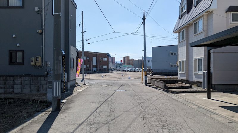 【ハシモトホーム売地】妙見2丁目Ａ 現地写真（前面道路含む現地写真）