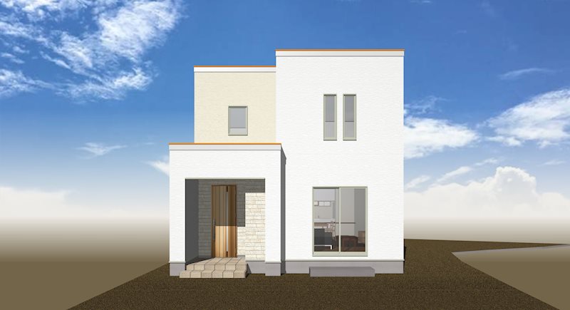 【ハシモトホーム売地】妙見2丁目Ａ 建物プラン例（パース・外観）