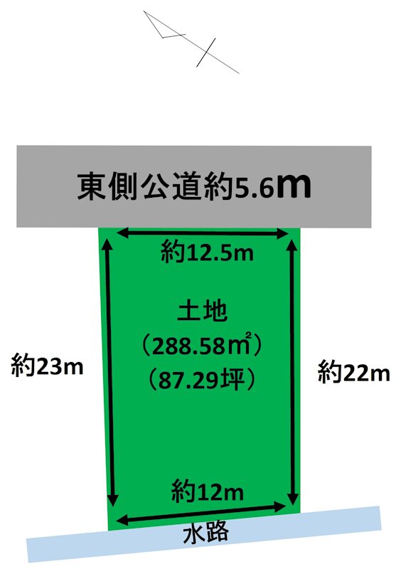 黒石市北美町一丁目売土地 間取図・土地図
