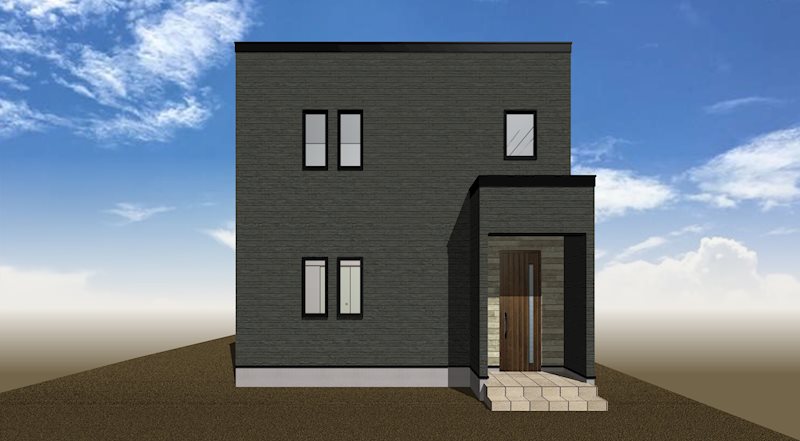 【ハシモトホーム売地】橋本3丁目B区画 建物プラン例（パース・外観）