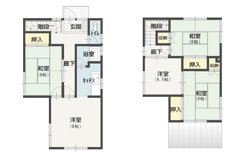 【ハシモトホーム】里見一丁目中古住宅 間取図・土地図