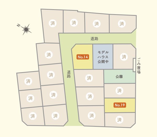 【ハシモトホーム売地】小柳五丁目分譲地№14 間取り図