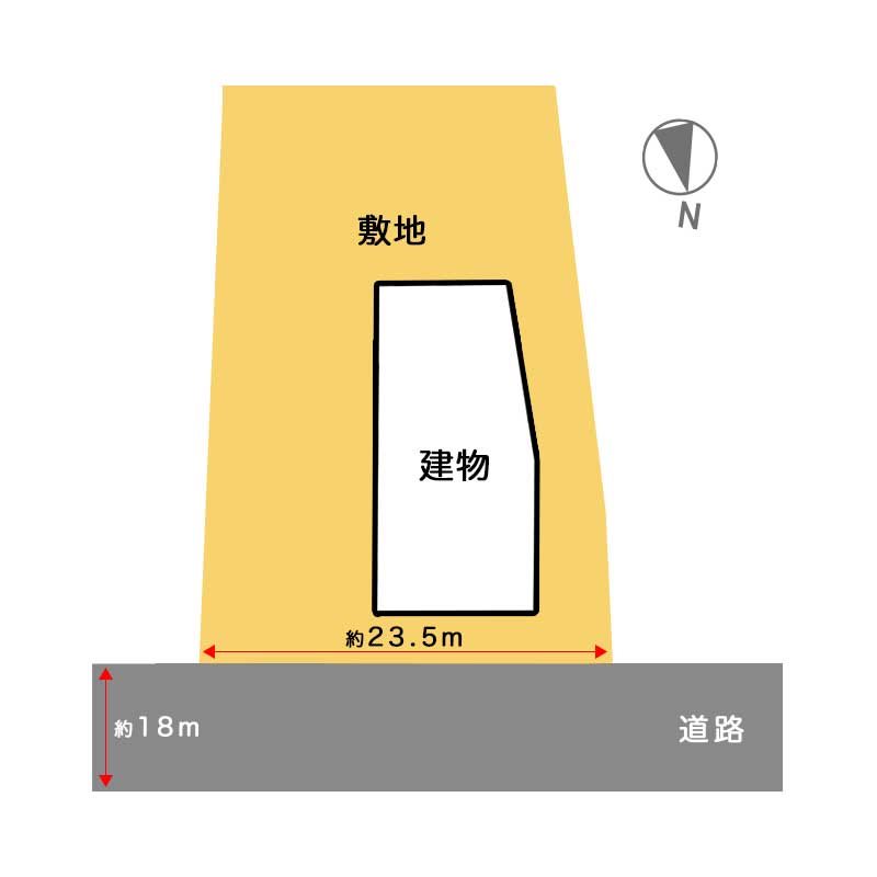 【八戸支店】八戸市根城4丁目＿中古店舗 間取図・土地図