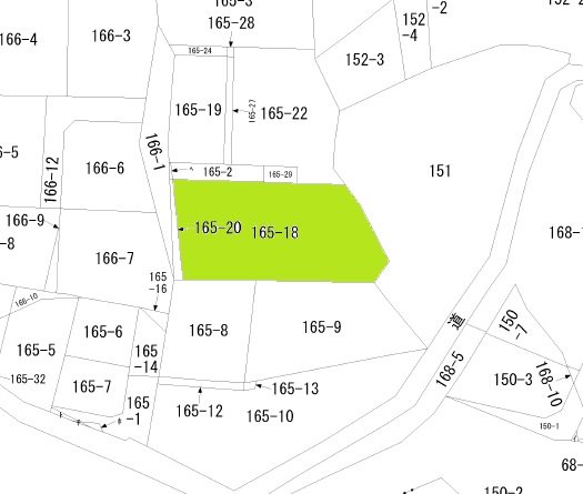 東新庄二丁目売地 間取図・土地図