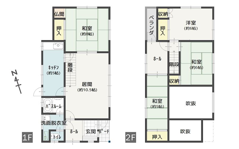 【ハシモトホーム】西滝一丁目 中古住宅 間取図・土地図