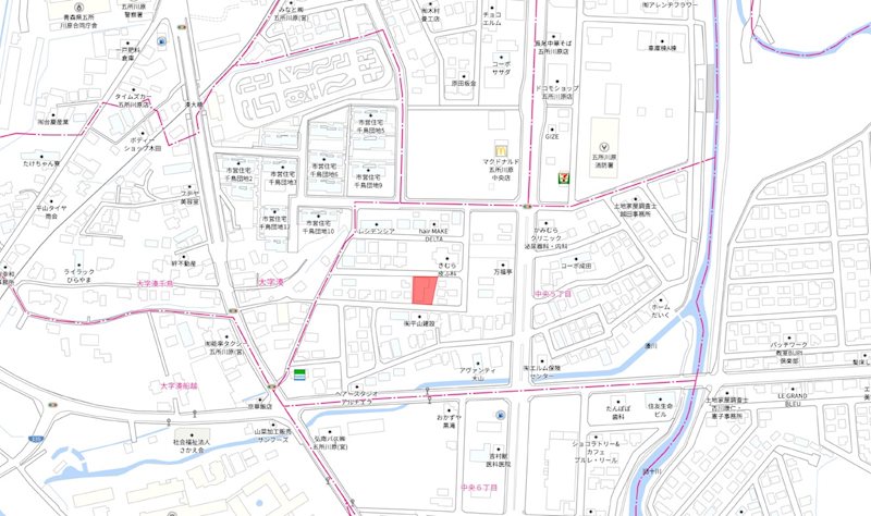 五所川原市中央五丁目分譲地　No.3 現地案内図