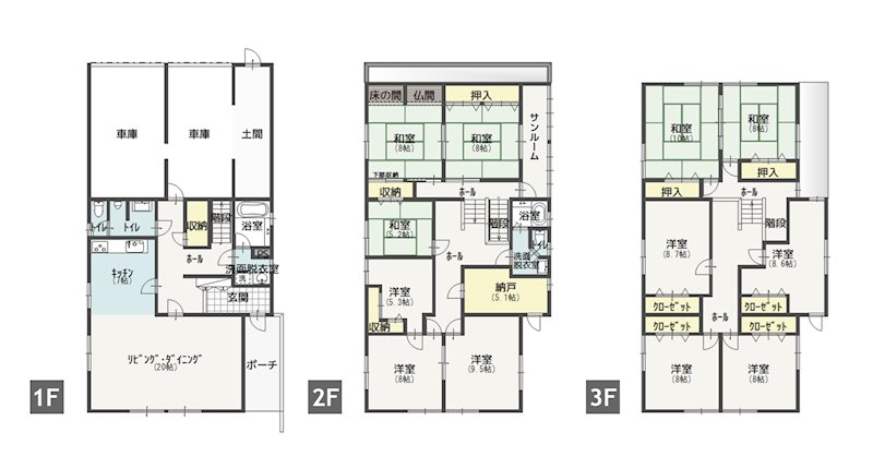 【ハシモトホーム】三内稲元中古住宅  間取図・土地図