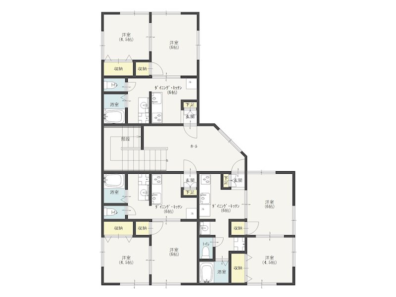寒沢町アパート　コーポラス橘 間取図・土地図