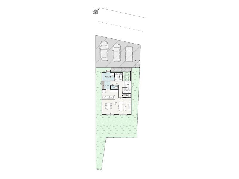 秋田市新屋松美ガ丘東町138-11 間取図・土地図