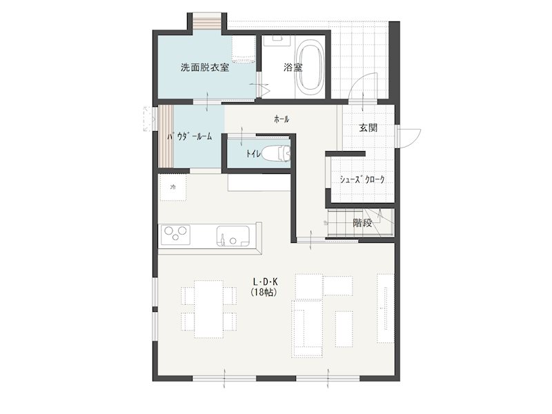 秋田市新屋松美ガ丘東町138-11 建物プラン例（間取り図）
