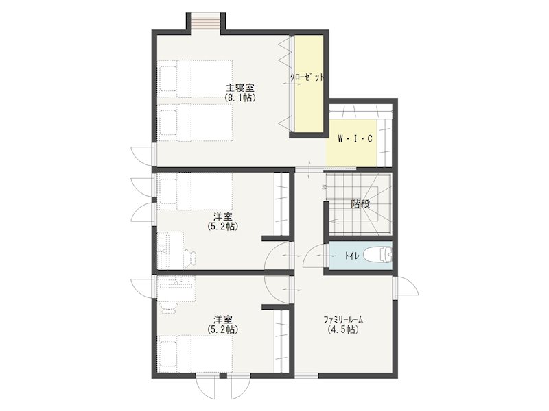 秋田市新屋松美ガ丘東町138-11 建物プラン例（間取り図）