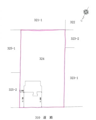 【ハシモトホーム売地】雲谷山吹 間取図・土地図