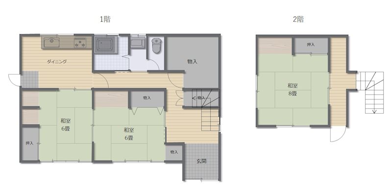 加賀野4丁目　中古住宅 間取図・土地図