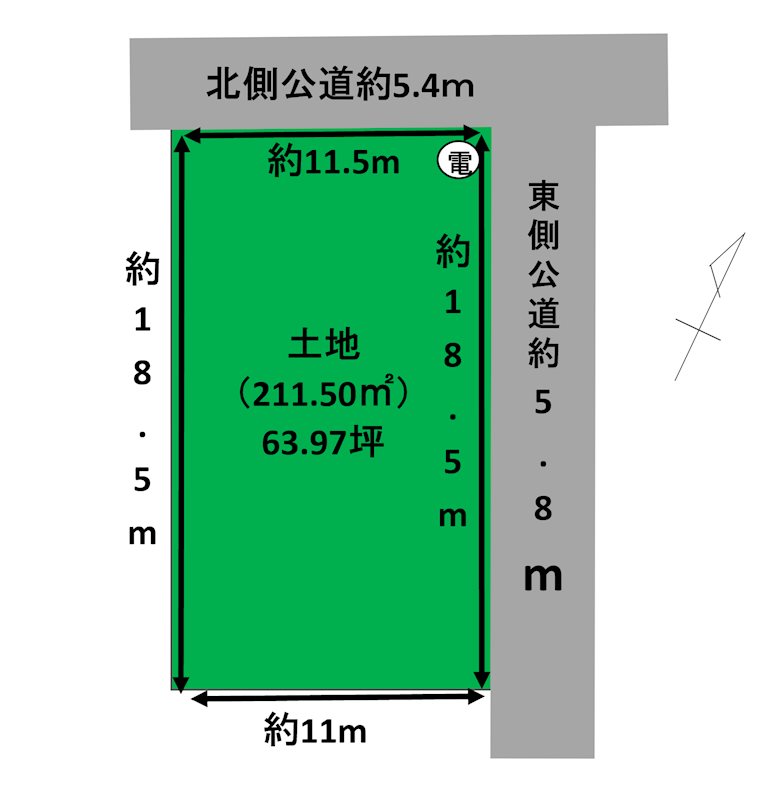 五所川原市芭蕉売土地 間取図・土地図