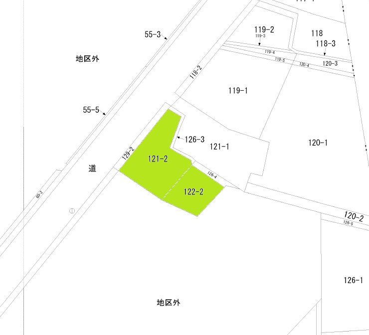 中笹間土地 間取図・土地図