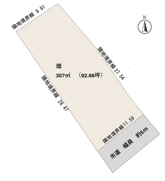 大館市芦田子字天下道上111番5　土地 区画図