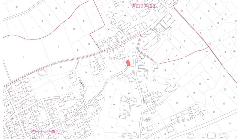 大館市芦田子字天下道上111番5　土地 現地案内図