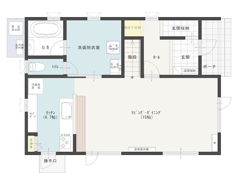 【八戸支店】上北郡六戸町小松ヶ丘3丁目_中古住宅 間取図・土地図