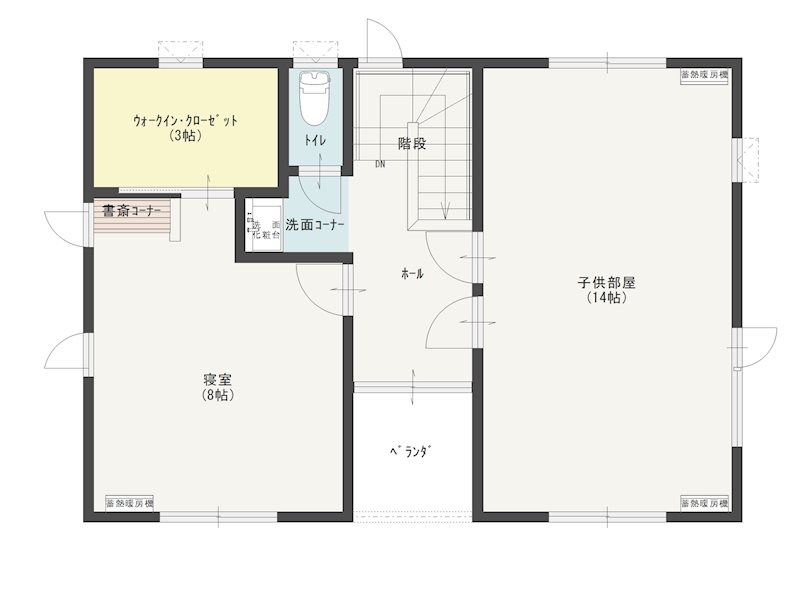 【八戸支店】上北郡六戸町小松ヶ丘3丁目_中古住宅 間取図・土地図