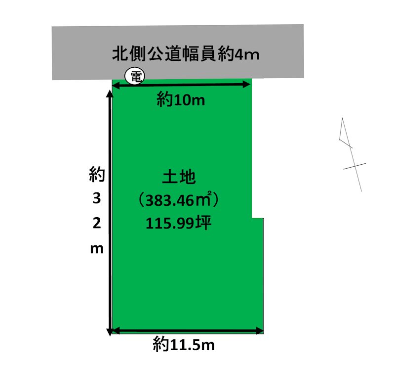 黒石市幸町16 間取図・土地図