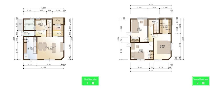 【ハシモトホーム】　青山1丁目建売住宅 間取図・土地図