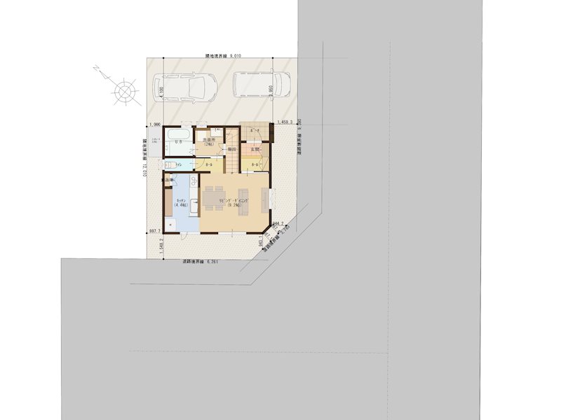【ハシモトホーム】　青山1丁目建売住宅 間取図・土地図