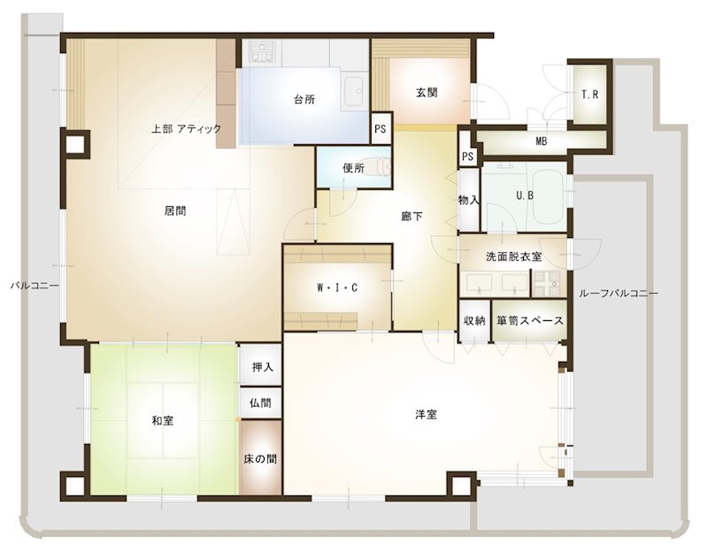 ライオンズマンション馬場町705号室 間取図・土地図