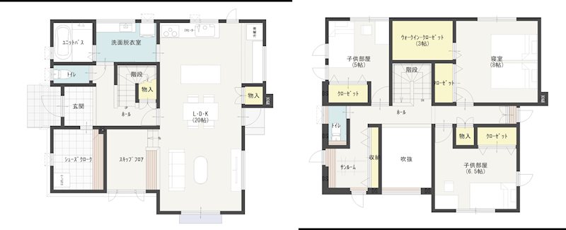 【ハシモトホーム】桜川４丁目中古住宅 間取図・土地図