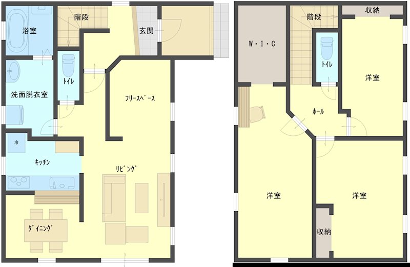 秋田市飯島西袋2丁目195-3　【戸建】 間取図・土地図