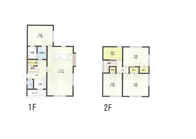【ハシモトホーム】本泉二丁目中古住宅 間取図・土地図