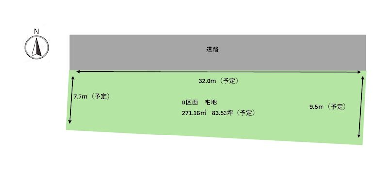 秋田県大館市比内町扇田押切49番16 区画図
