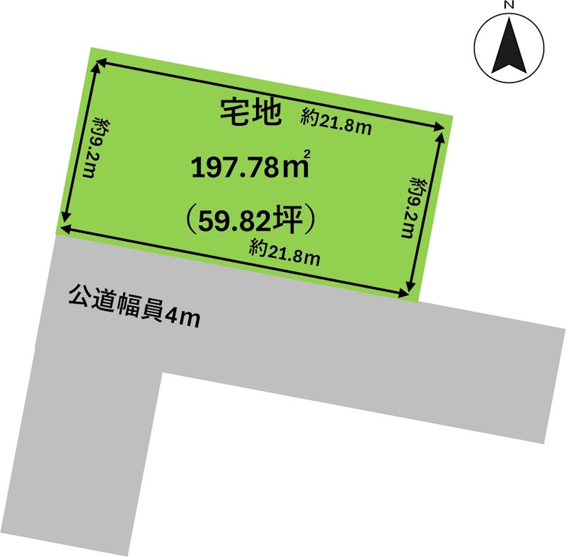 弘前市南横町土地 間取図・土地図