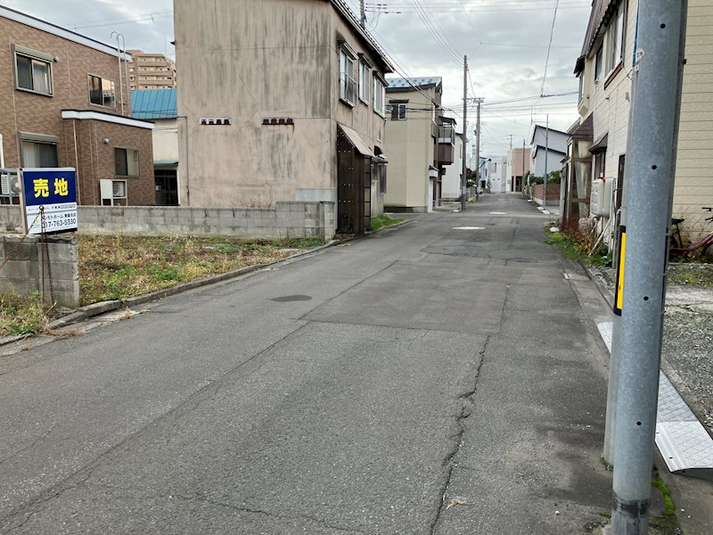 【ハシモトホーム売地】長島4丁目Ｂ 現地写真（前面道路含む現地写真）