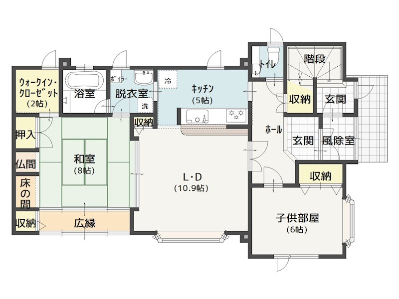 【ハシモトホーム二世帯中古住宅 】富田五丁目 間取図・土地図