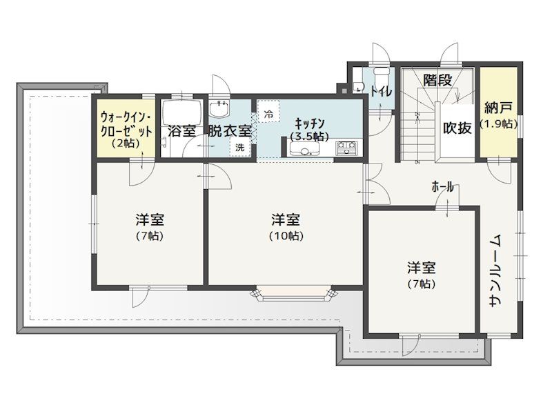 【ハシモトホーム二世帯中古住宅 】富田五丁目 間取図・土地図