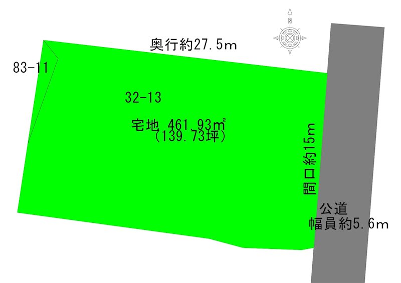 五所川原市烏森 間取図・土地図