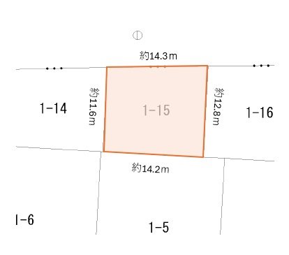 向中野1丁目 売地 間取図・土地図