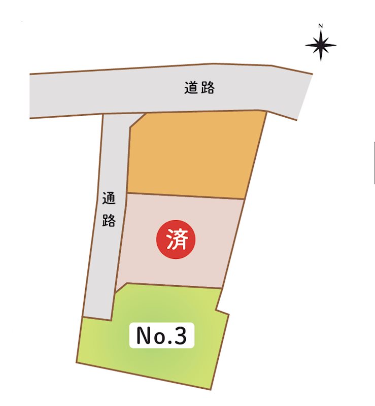 【ハシモトホーム】加賀野2丁目分譲地 間取図・土地図