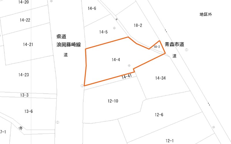 【ハシモトホーム売地】浪岡平野 間取図・土地図