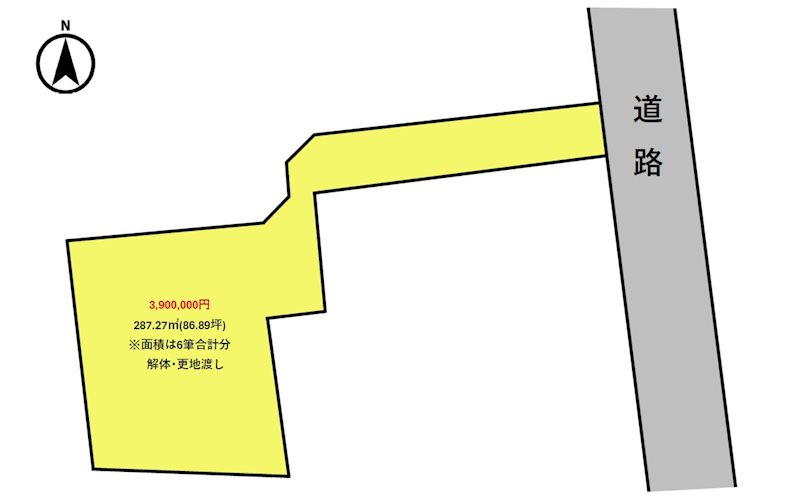 大館市中神明町土地 区画図