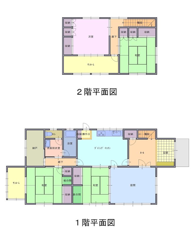 ◆八戸支店◆八戸市類家2丁目＿中古住宅 間取図・土地図