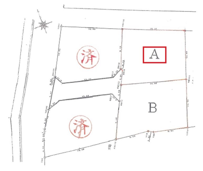 上江釣子 売地『区画A』 間取図・土地図