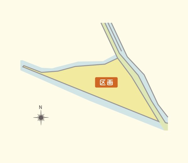 【売地】大仙市川目字町北１５ 区画図