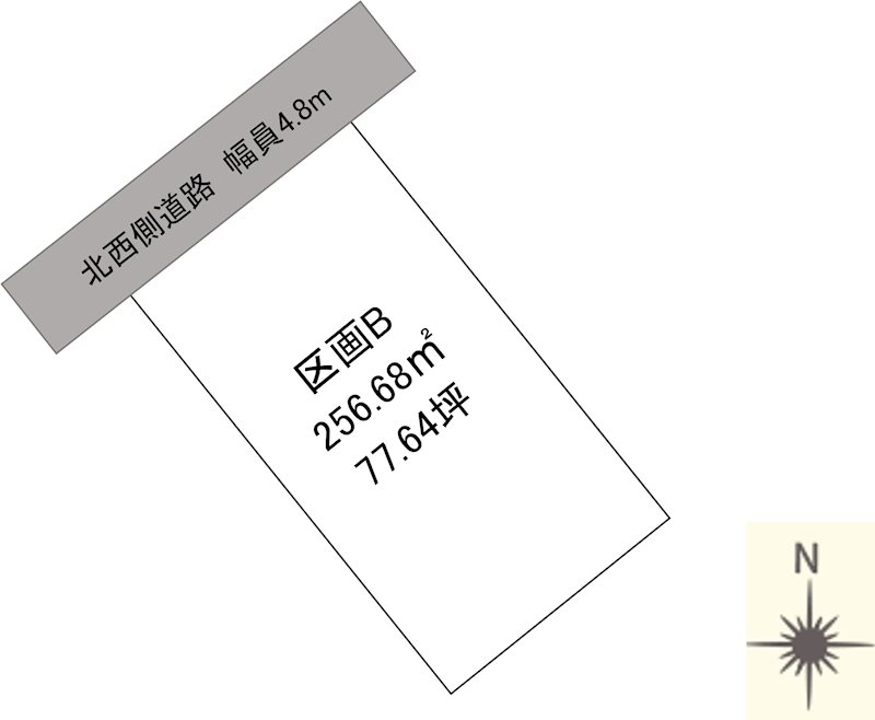 【分譲地】大仙市佐野町　ハピア佐野　B区画  区画図