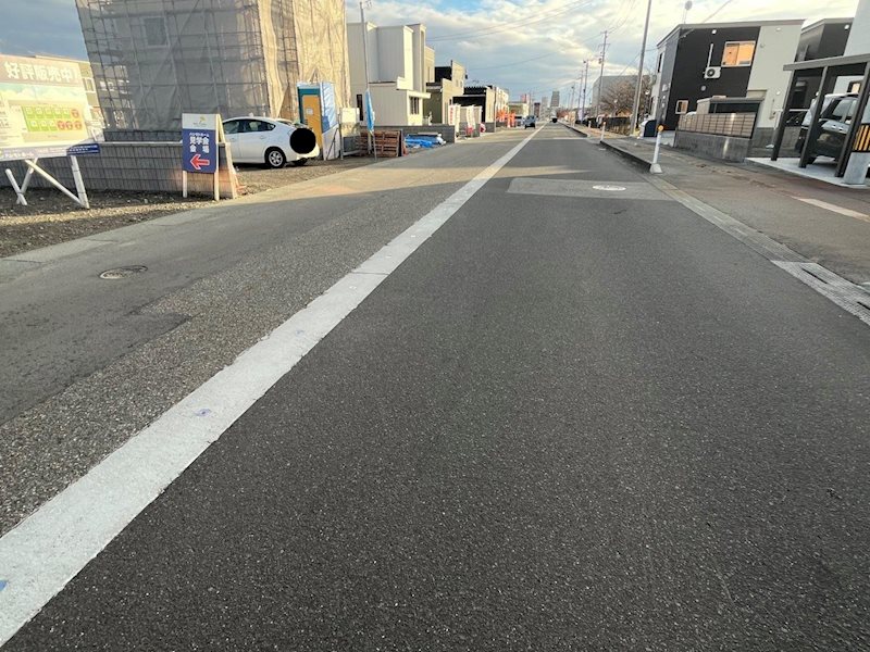 【分譲地】大仙市福田町＜ハピア福田＞　No.16  現地写真（前面道路含む現地写真）