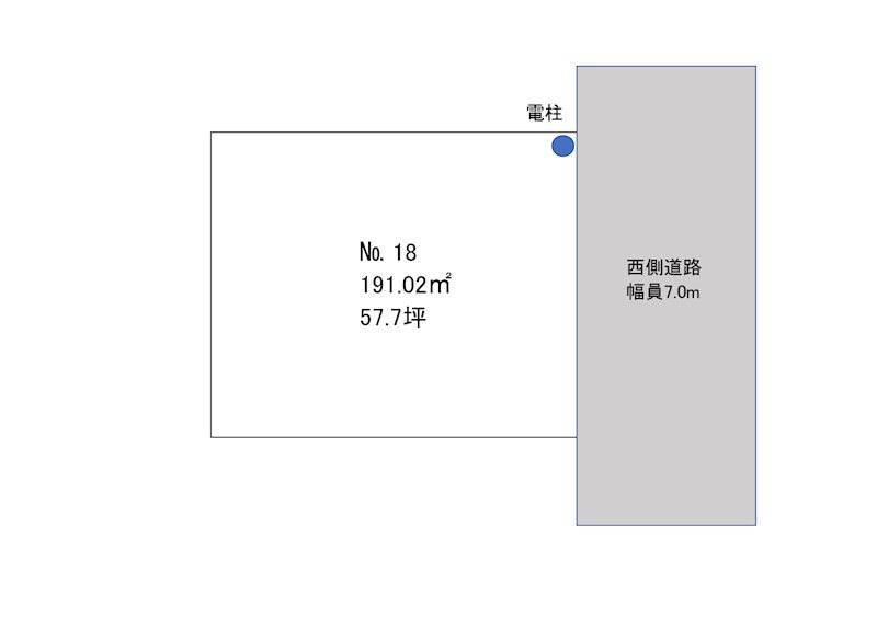 【分譲地】大仙市福田町＜ハピア福田＞　No.18  区画図