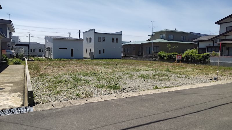 【分譲地】大曲住吉町　ハピア住吉　D区画  現地写真（前面道路含む現地写真）