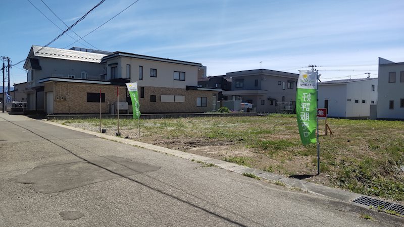 【分譲地】大曲住吉町　ハピア住吉　D区画  現地写真（前面道路含む現地写真）