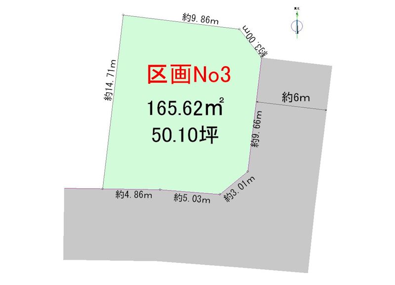 【ハシモトホーム】　ハピア東中野　区画No.3 間取図・土地図