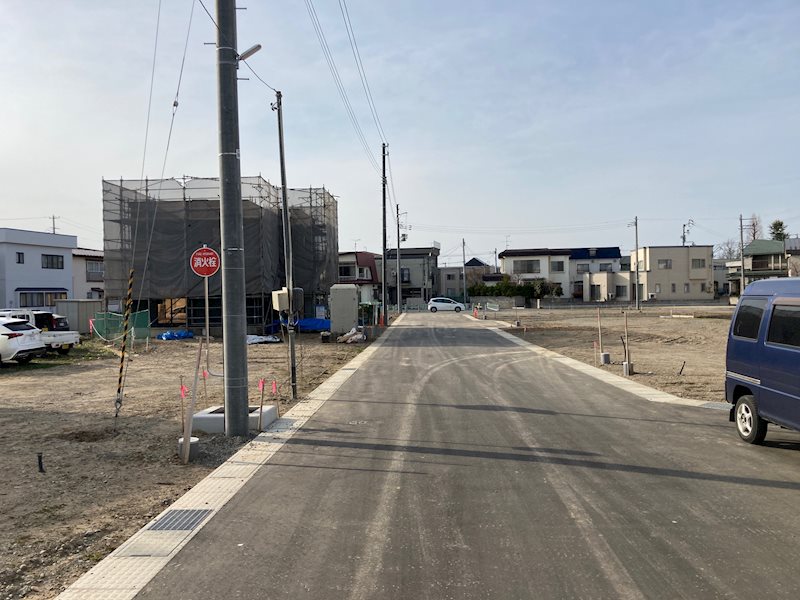 【ハシモトホーム売地】ハピア篠田3丁目№2 現地写真（前面道路含む現地写真）